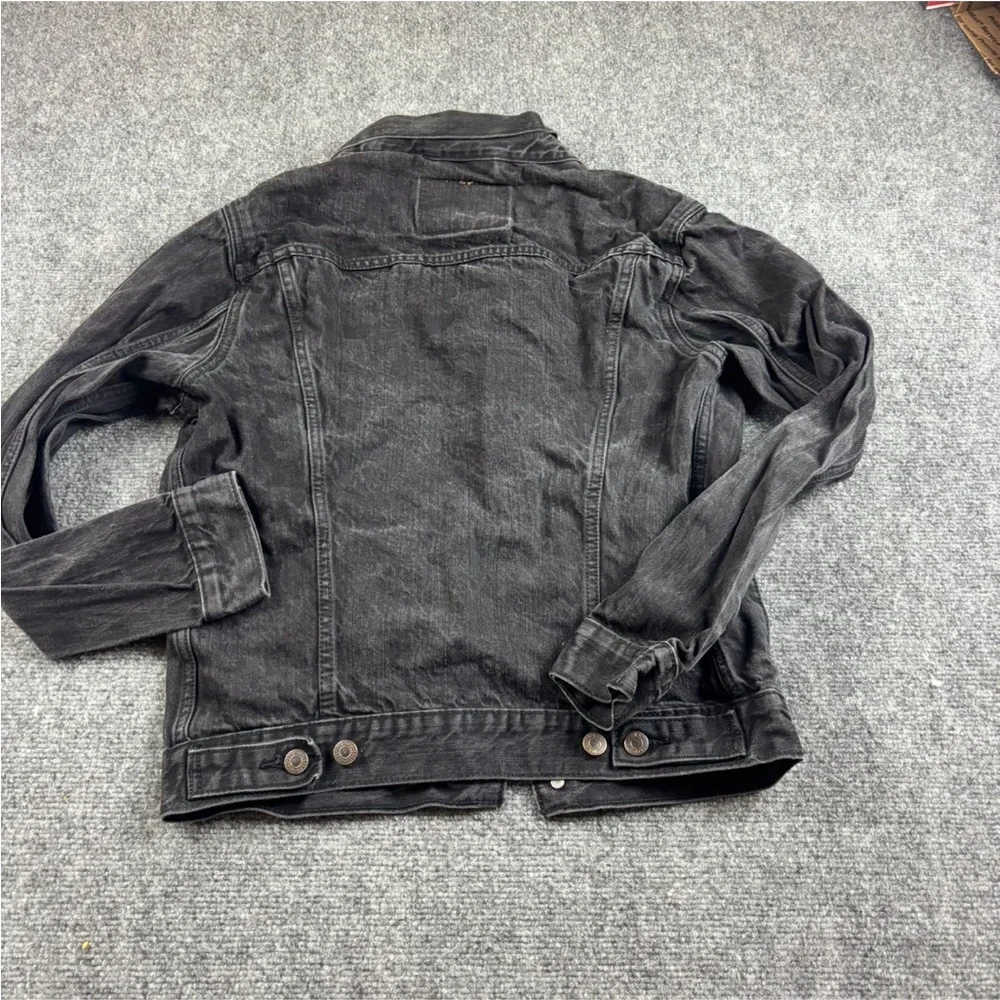 LEVI’S Women’s Black Denim Jean Trucker Jacket size: Small - Picture 2 of 6